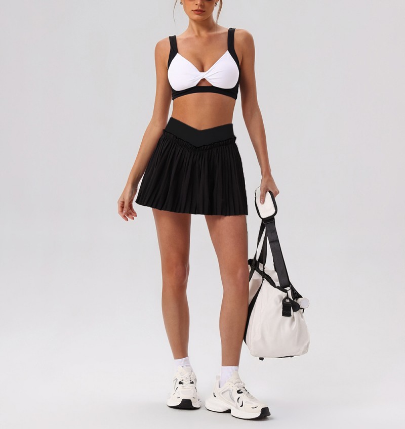 Breathable Skin Friendly Yoga Skirt Dress Set for Yoga Tennis Golf Outdoor Fitness Workout Running FGBYW606 KW471 YW608