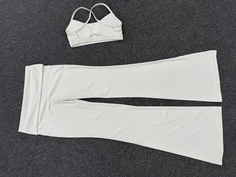 Quick Drying Breathable Yoga Sets Solid Color Gym Clothing Sports Yoga Bra Top 2-Piece FGB4686 2257
