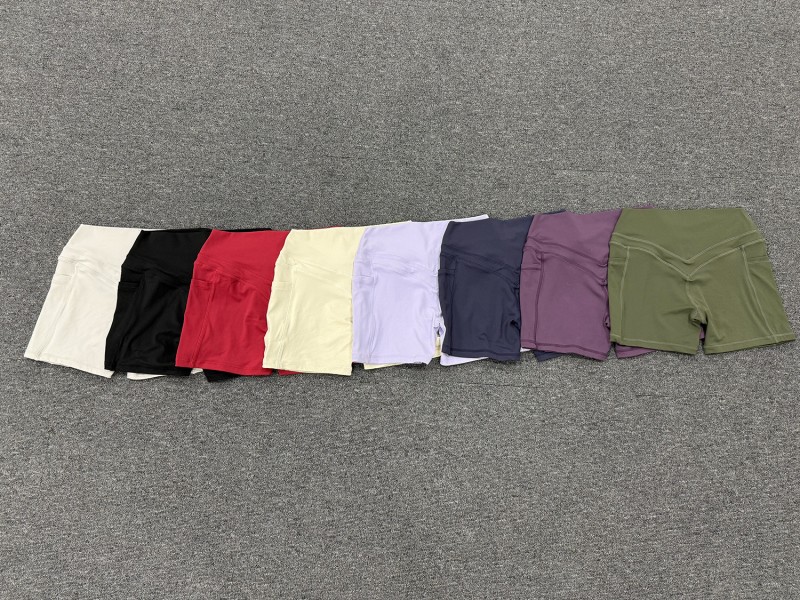 Women's Solid Color Quick-drying Yoga Clothing Set Fitness Bra Shorts for Outdoor Sports FGB5293 2116