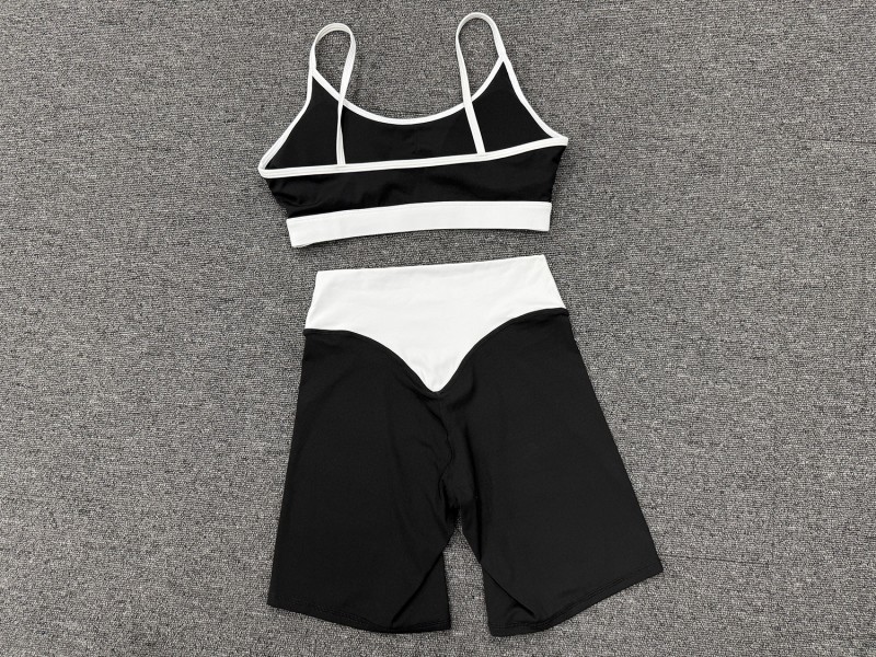 Yoga Set Women 2 Piece Outfit High Waist Shorts 4 Way Stretch Quick Dry Gym Fitness Wear FGB6211 5397