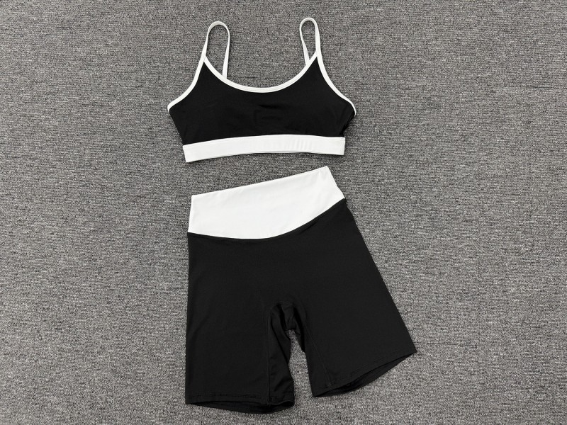 Yoga Set Women 2 Piece Outfit High Waist Shorts 4 Way Stretch Quick Dry Gym Fitness Wear FGB6211 5397
