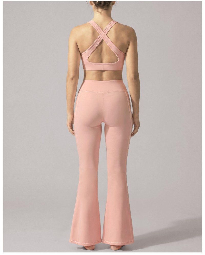 Women's Solid 2-Piece Yoga Set Breathable Lightweight Quick Dry Spandex/Nylon FGBYP26005