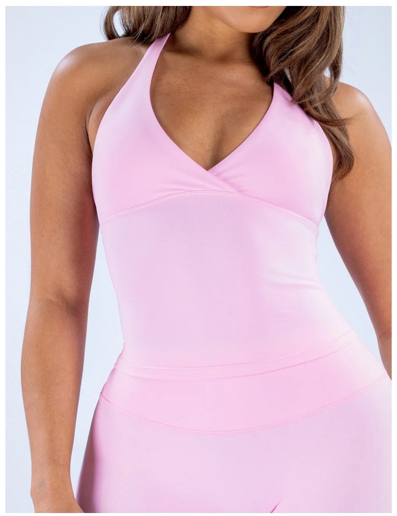Strappy Top Singlets Sports Yoga Vest Women Fitness Tank Top Gym Open Back Bra Running Workout Halter FGBRXW3013