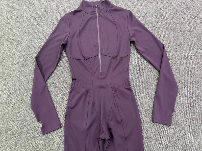 Women One Piece Bodysuit Workout Zip Yoga Fitness Wear Gym Tennis Jumpsuits FGBQS1590