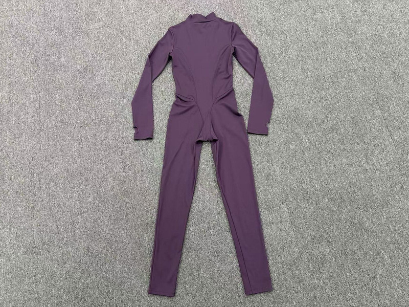 Women One Piece Bodysuit Workout Zip Yoga Fitness Wear Gym Tennis Jumpsuits FGBQS1590