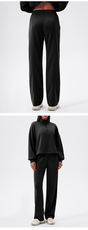 Women's Solid Long Sleeve Fitness Athletic Yoga Tops Comfortable Sports 2 Piece Yoga Set FGBYEL42553 42311