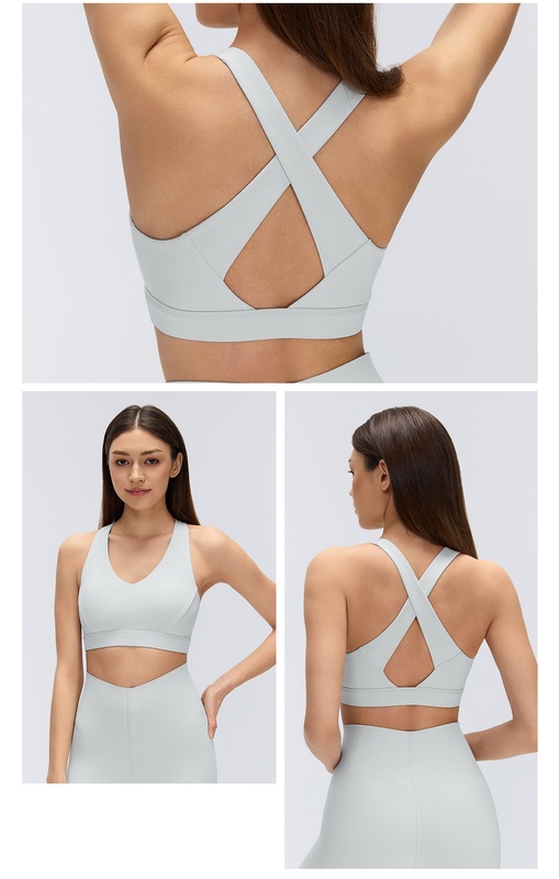 Yoga Sports Bras for Women Breathable Support Lightweight Spandex Padded Bra FGBD26074