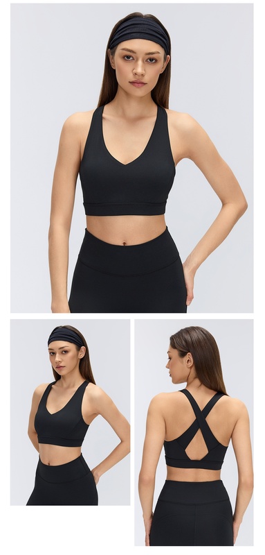 Yoga Sports Bras for Women Breathable Support Lightweight Spandex Padded Bra FGBD26074