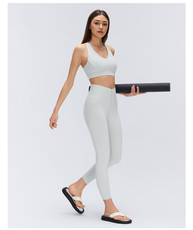 Women High Waist Yoga Leggings Solid Tummy Control Lightweight Breathable Quick Dry Sport Gym FGBD26065