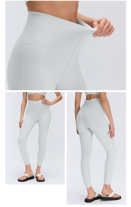 Women High Waist Yoga Leggings Solid Tummy Control Lightweight Breathable Quick Dry Sport Gym FGBD26065