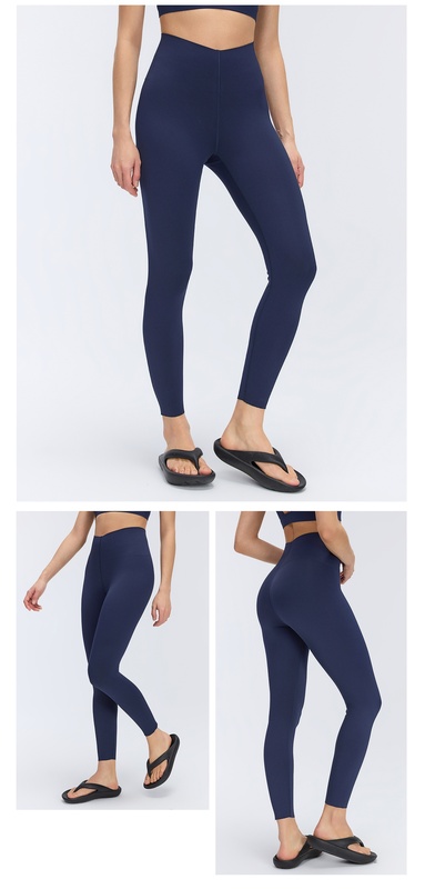 Women High Waist Yoga Leggings Solid Tummy Control Lightweight Breathable Quick Dry Sport Gym FGBD26065