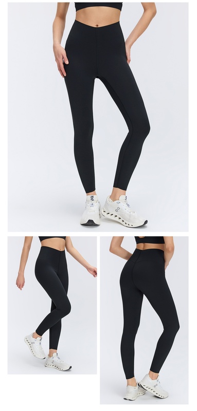 Women High Waist Yoga Leggings Solid Tummy Control Lightweight Breathable Quick Dry Sport Gym FGBD26065