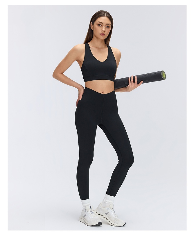 Women High Waist Yoga Leggings Solid Tummy Control Lightweight Breathable Quick Dry Sport Gym FGBD26065