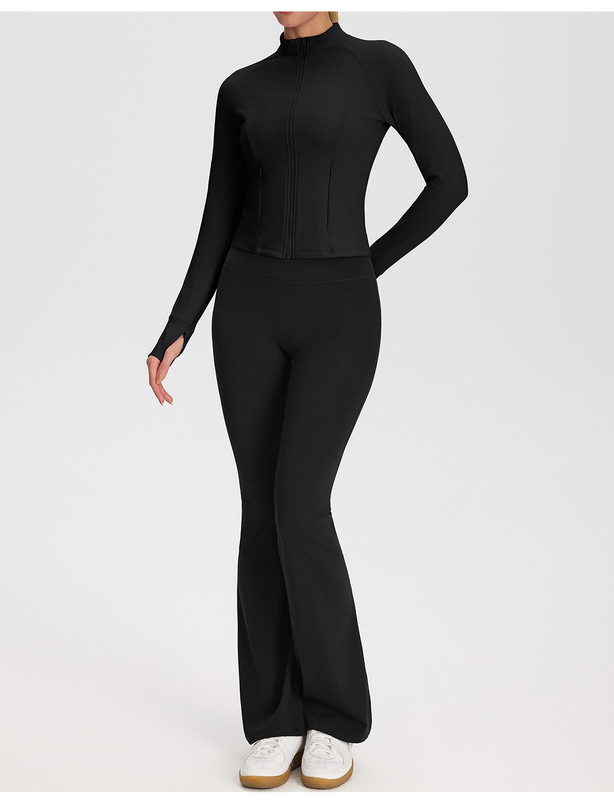 Fitness Yoga Bell-bottom Pants Gym Yoga Jackets Women 2 Piece Yoga Set FGBYEL52633 52325