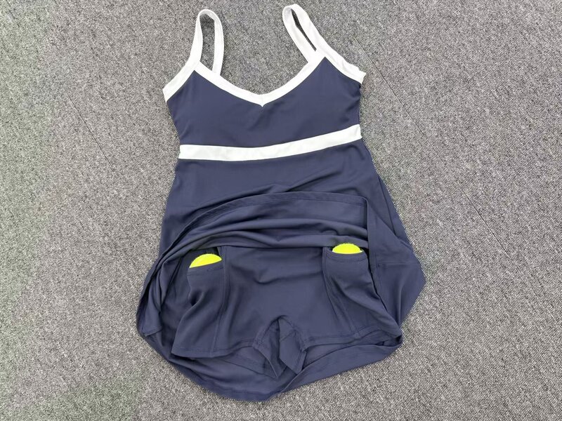 Ladies Tennis Dress Women Sportswear Golf Girls Tennis Dress With Shorts Tennis Wear Dress FGBQS3591