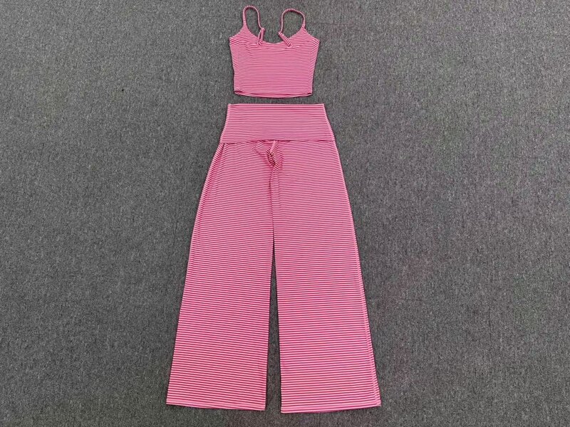 Latest Style Breathable Women's Yoga Singlets Pants 2-Piece Set Quick Dry Spandex/Polyester Gym Wear FGBQS7116 6722