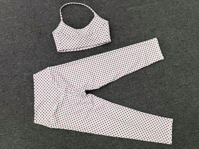 Women's Solid 2-Piece Yoga Training Set Bra and Knee-length Leggings Breathable FGBQS6117 2568