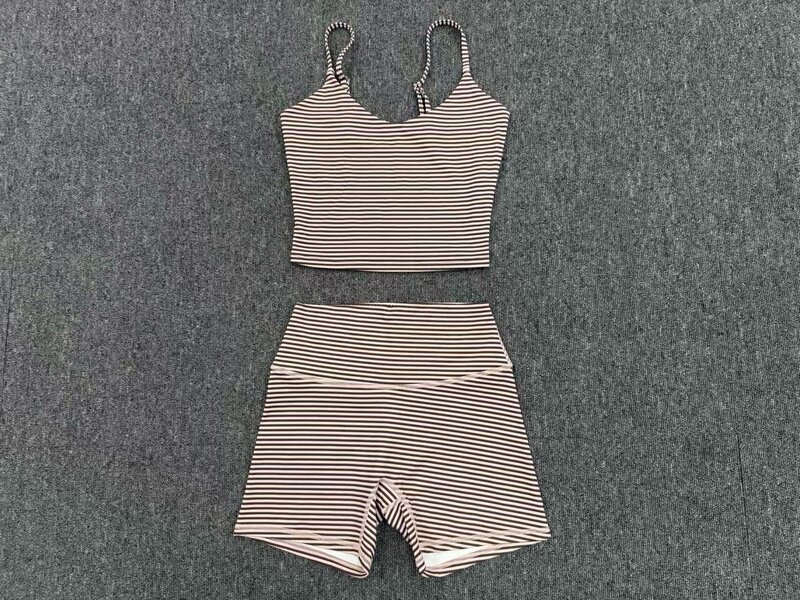 Gym Fitness Yoga Set Singlets Shorts Women Quick Dry Outdoor Running Sportswear FGBQS7116 1571