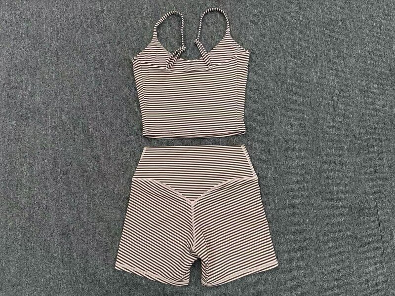 Gym Fitness Yoga Set Singlets Shorts Women Quick Dry Outdoor Running Sportswear FGBQS7116 1571