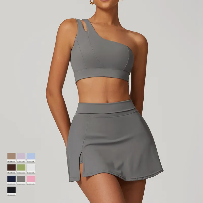 Women's 2-Piece Yoga Set: Sports Bra and Skirt FGBTZ6358