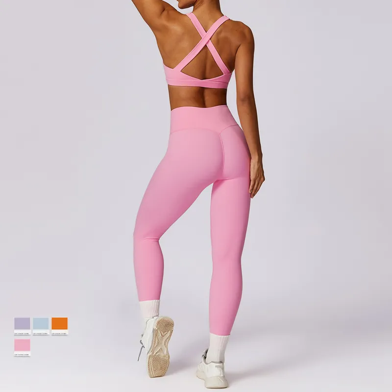 Women's 2-Piece Yoga Set: Sports Bra and Shorts FGBTZ8047
