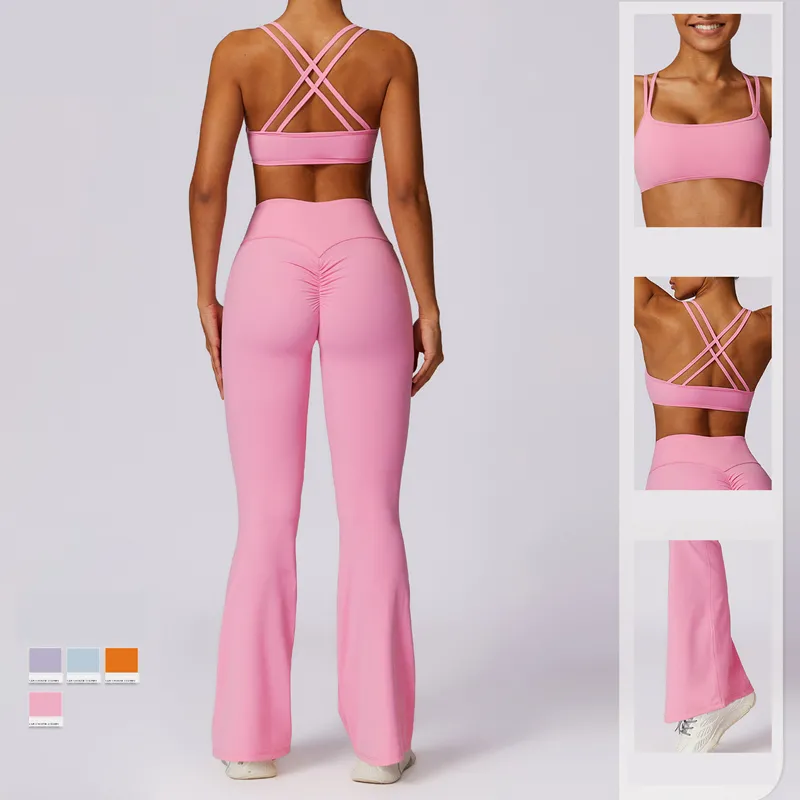 Women's 2-Piece Yoga Set: Sports Bra and Shorts FGBTZ8047