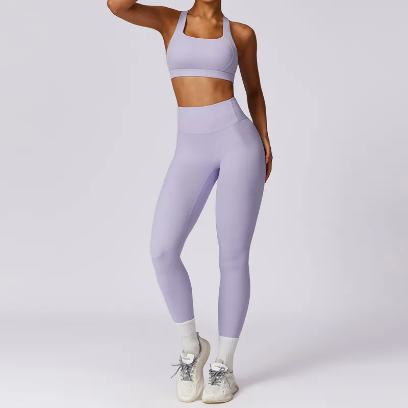 Women's 2-Piece Yoga Set: Sports Bra and Shorts FGBTZ8047