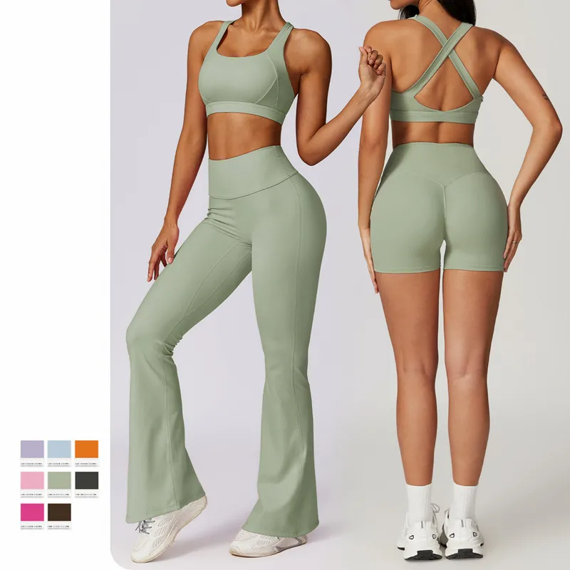 Women's 2-Piece Yoga Set: Sports Bra and Shorts FGBTZ8047
