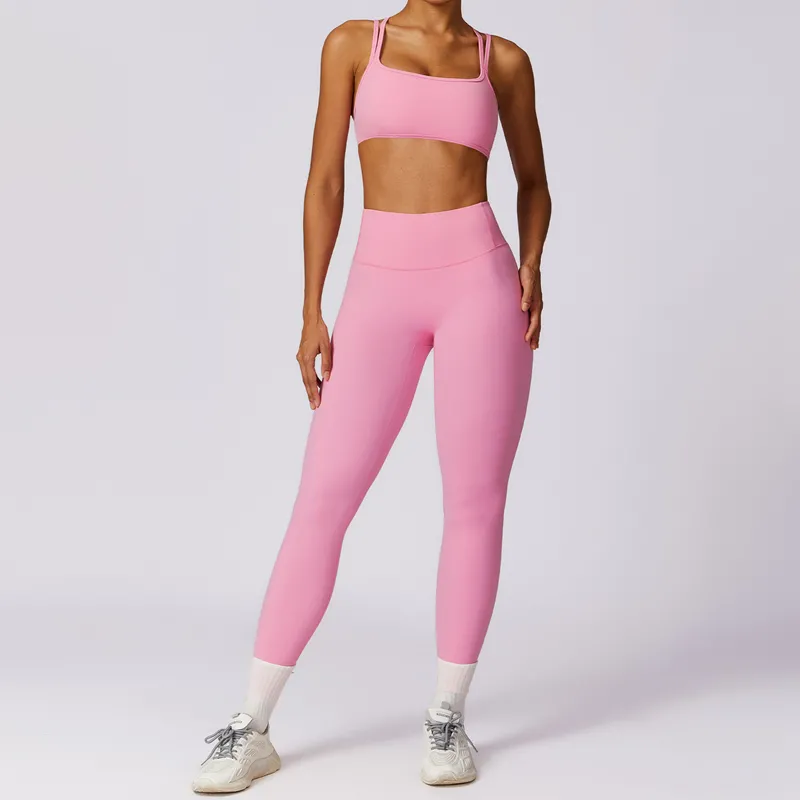Women's 2-Piece Yoga Set: Sports Bra and Shorts FGBTZ8047