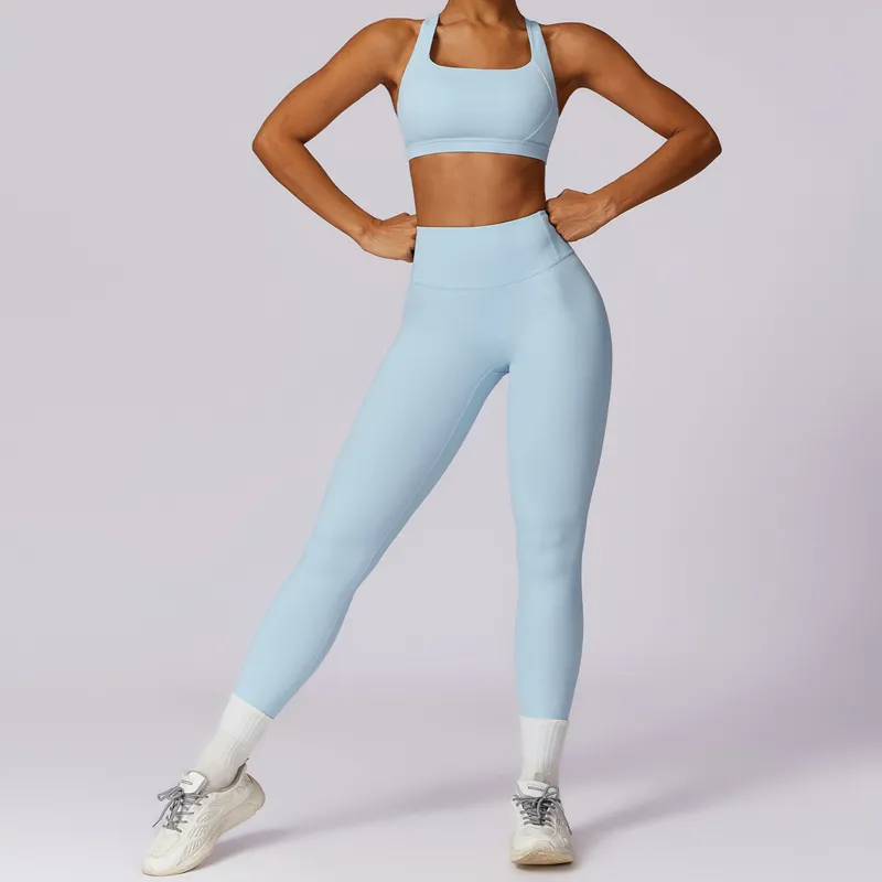 Women's 2-Piece Yoga Set: Sports Bra and Shorts FGBTZ8047