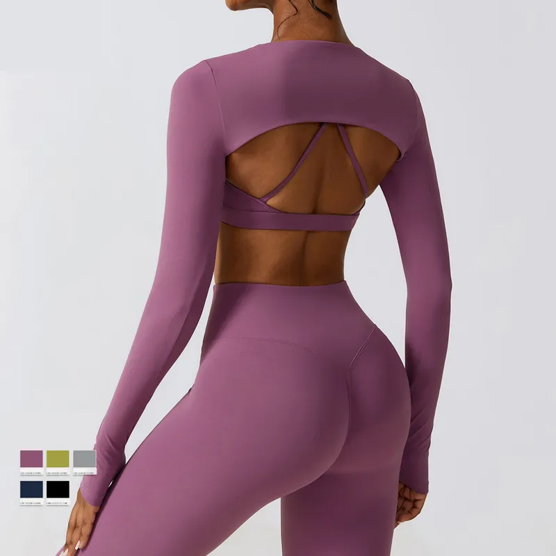 Women's 4-Piece Yoga Set: Sports Bra, Jacket, Tank Top, and Pants FGBTZ8347