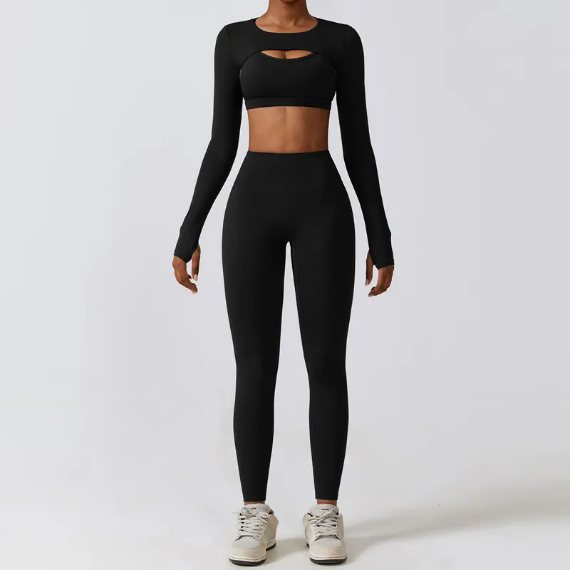 Women's 4-Piece Yoga Set: Sports Bra, Jacket, Tank Top, and Pants FGBTZ8347