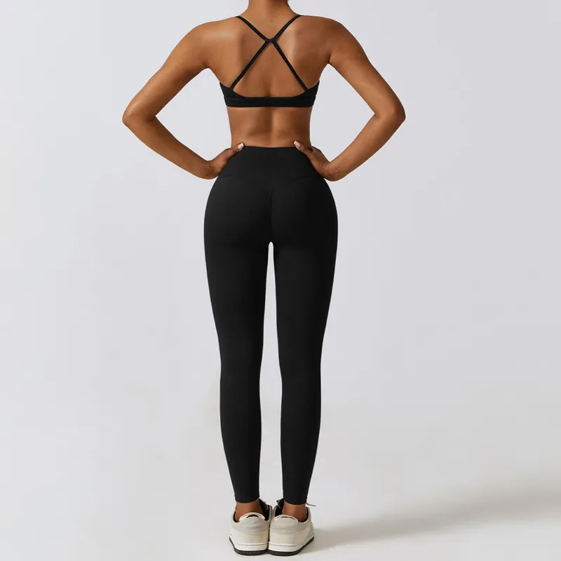 Women's 4-Piece Yoga Set: Sports Bra, Jacket, Tank Top, and Pants FGBTZ8347