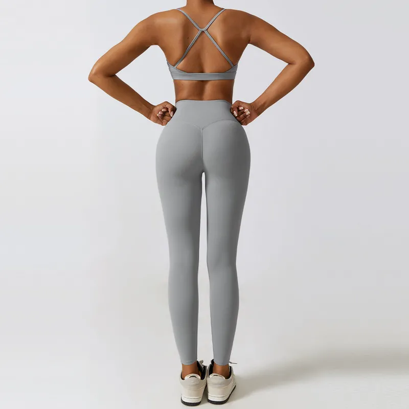Women's 4-Piece Yoga Set: Sports Bra, Jacket, Tank Top, and Pants FGBTZ8347