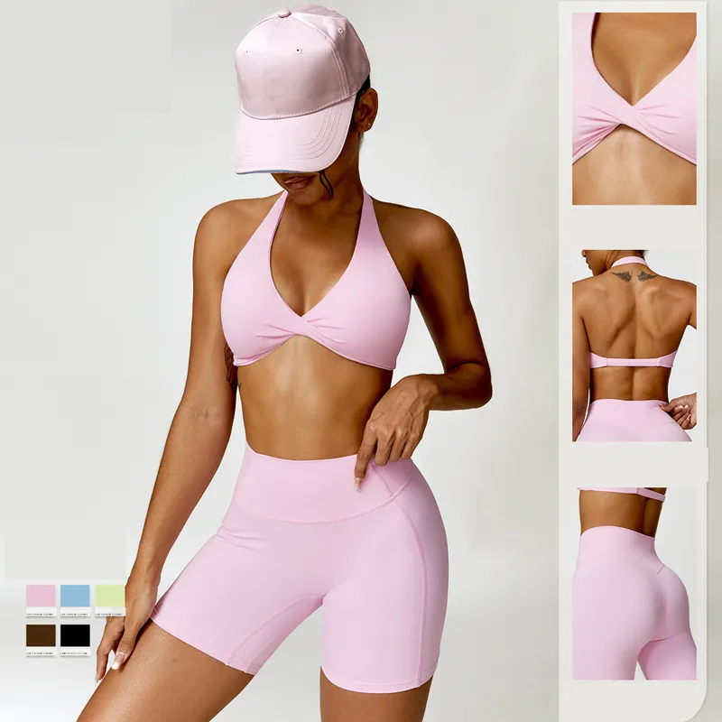 Women's 3-Piece Yoga Set: Sports Bra, Shorts, and Pants FGBTZ8503