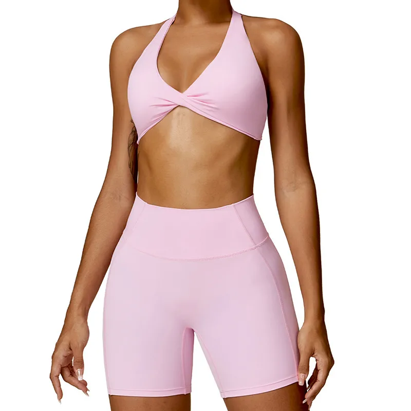 Women's 3-Piece Yoga Set: Sports Bra, Shorts, and Pants FGBTZ8503