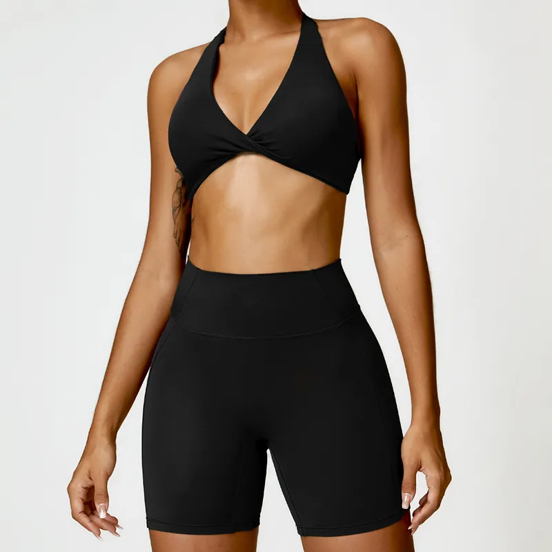 Women's 3-Piece Yoga Set: Sports Bra, Shorts, and Pants FGBTZ8503
