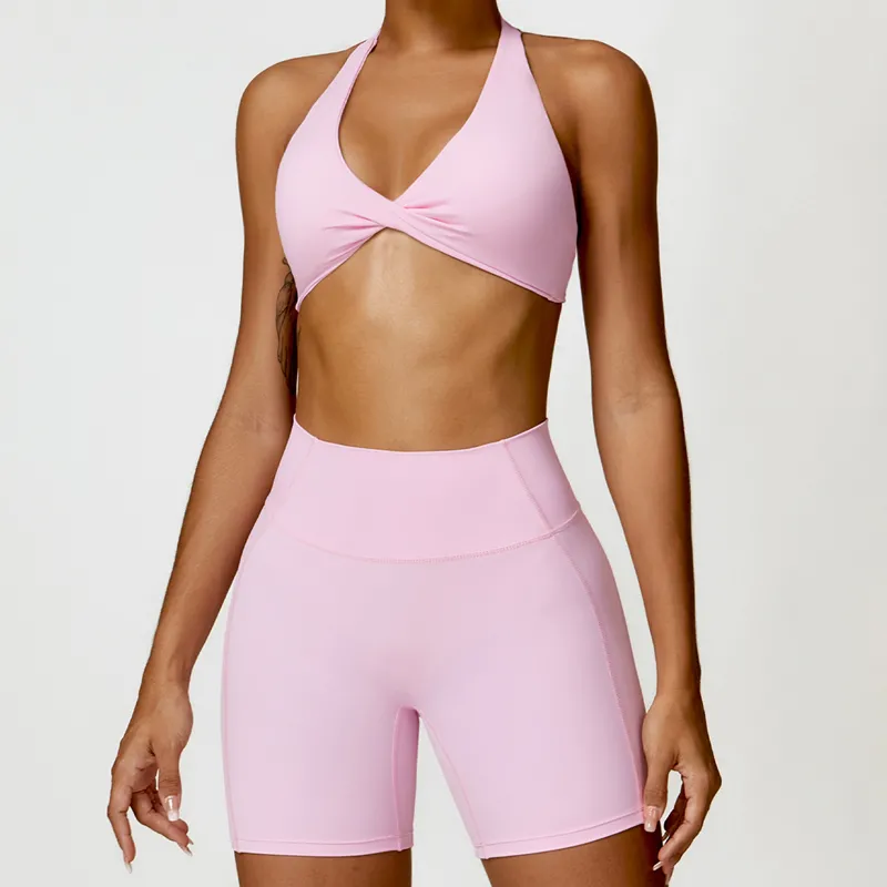 Women's 3-Piece Yoga Set: Sports Bra, Shorts, and Pants FGBTZ8503