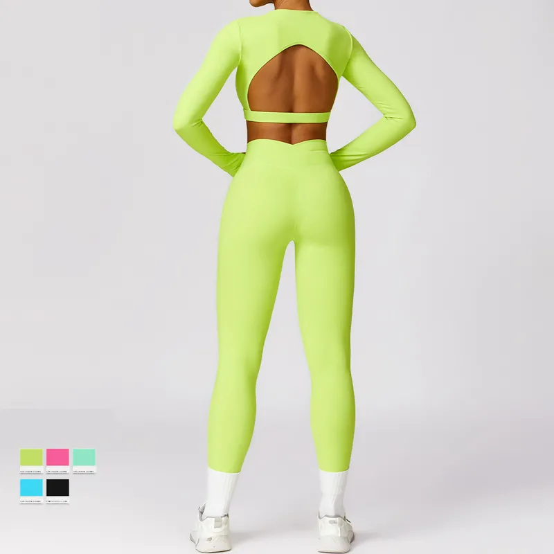 Women's 4-Piece Yoga Set: Sports Bra, Jacket, Shorts, and Pants FGBTZ8578