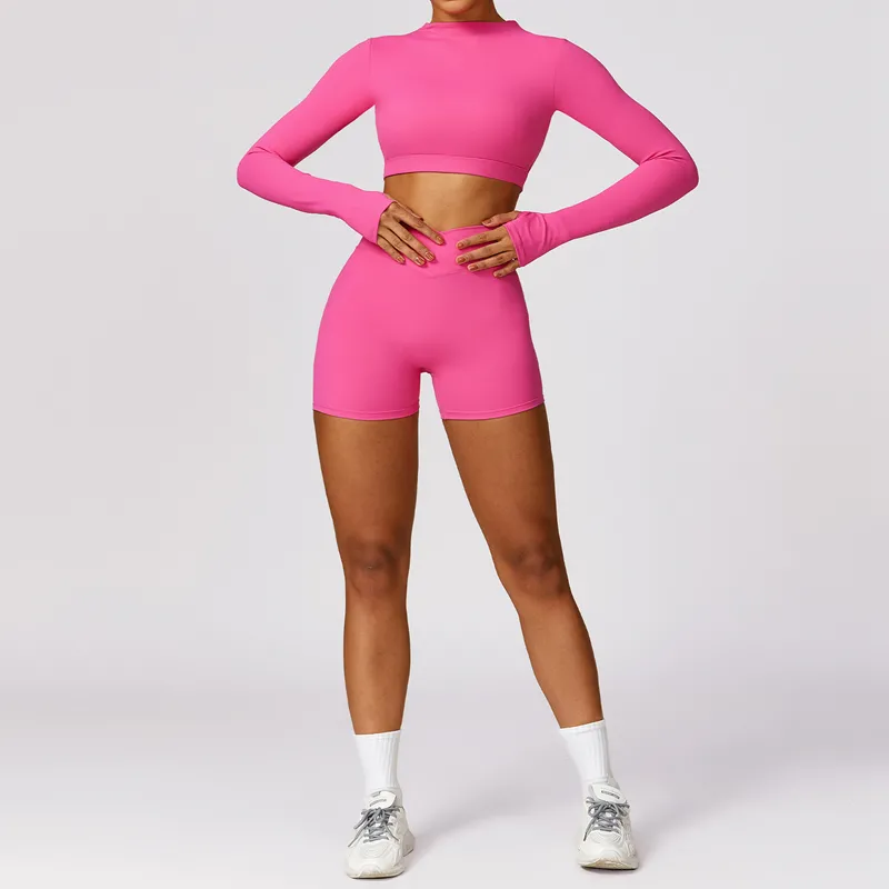 Women's 4-Piece Yoga Set: Sports Bra, Jacket, Shorts, and Pants FGBTZ8578