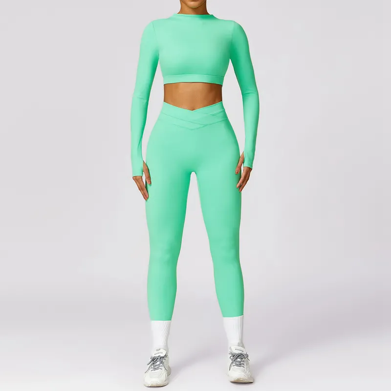 Women's 4-Piece Yoga Set: Sports Bra, Jacket, Shorts, and Pants FGBTZ8578