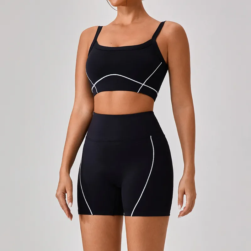 Women's 3-Piece Yoga Set: Sports Bra, Shorts, and Leggings FGBYW512+KW305