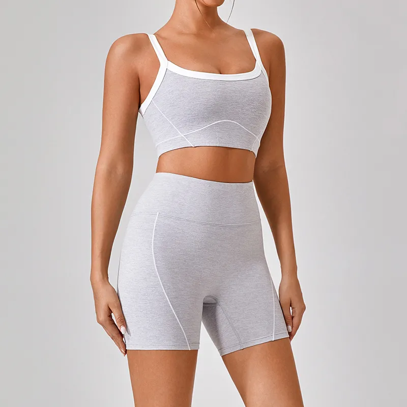 Women's 3-Piece Yoga Set: Sports Bra, Shorts, and Leggings FGBYW512+KW305