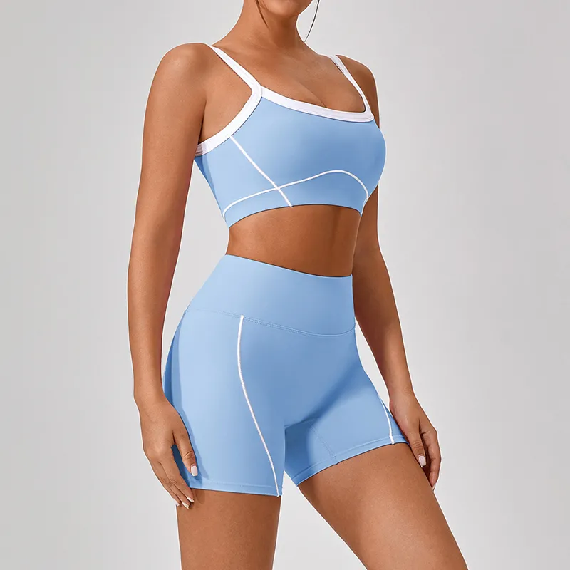 Women's 3-Piece Yoga Set: Sports Bra, Shorts, and Leggings FGBYW512+KW305