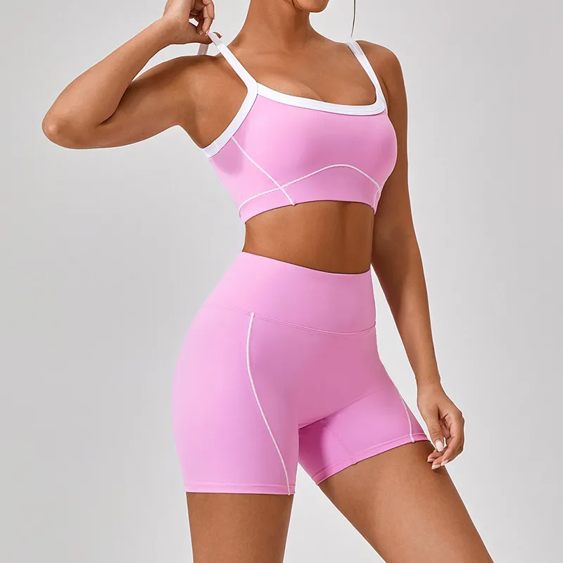 Women's 3-Piece Yoga Set: Sports Bra, Shorts, and Leggings FGBYW512+KW305