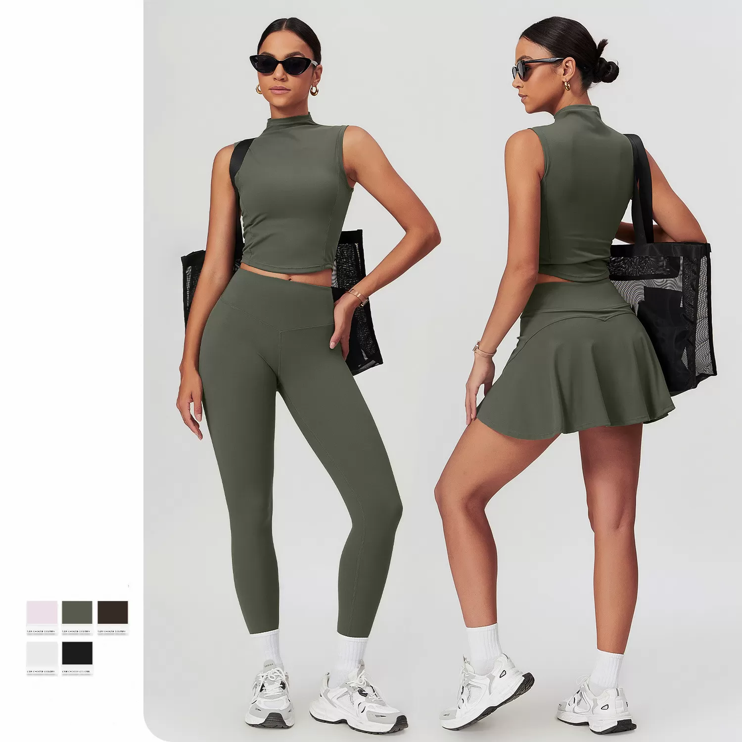 ​Women's 2-Piece Yoga Set: Sports Bra and Skirts FGBTZ8661