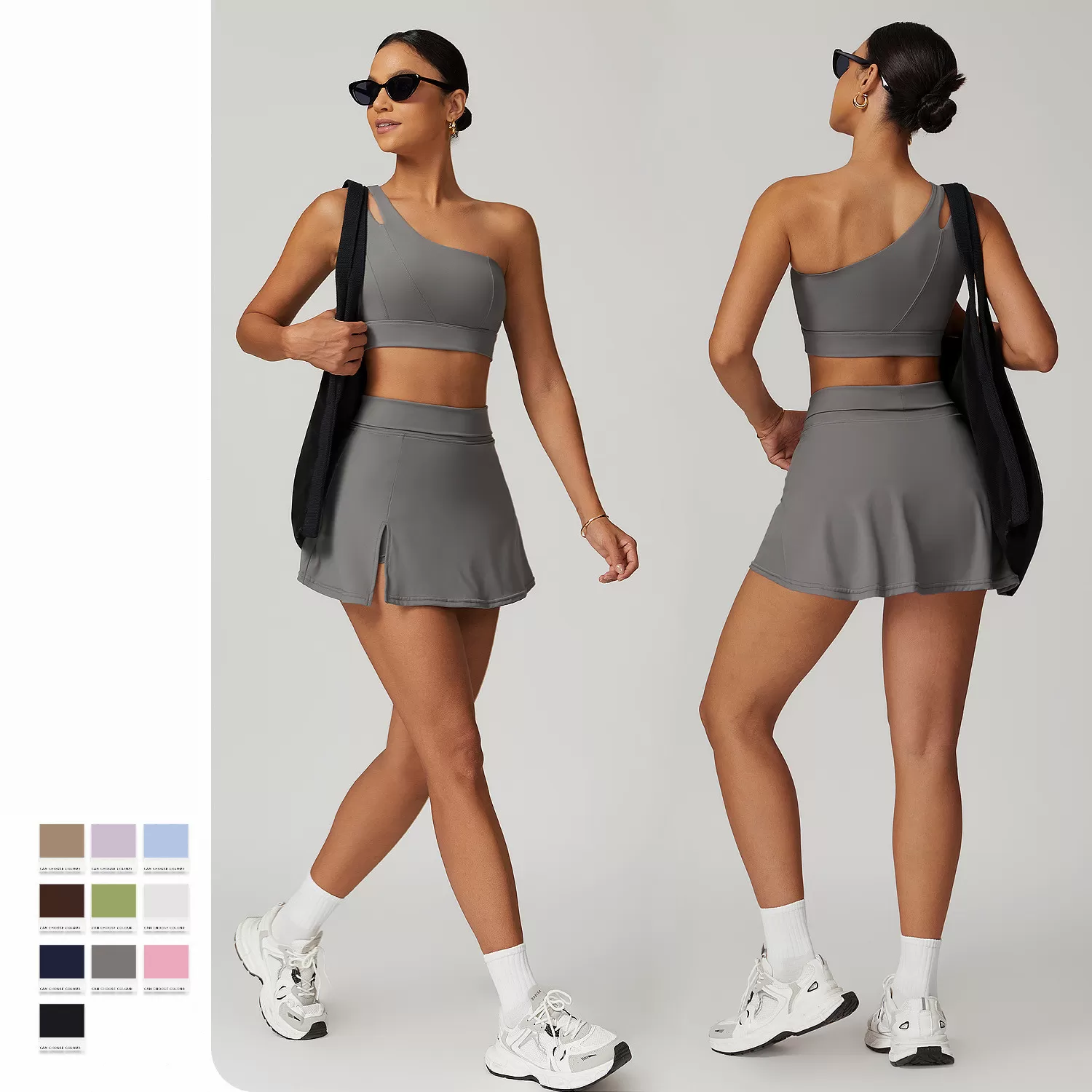 Women's 2-Piece Yoga Set: Sports Bra and Skirt FGBTZ6358