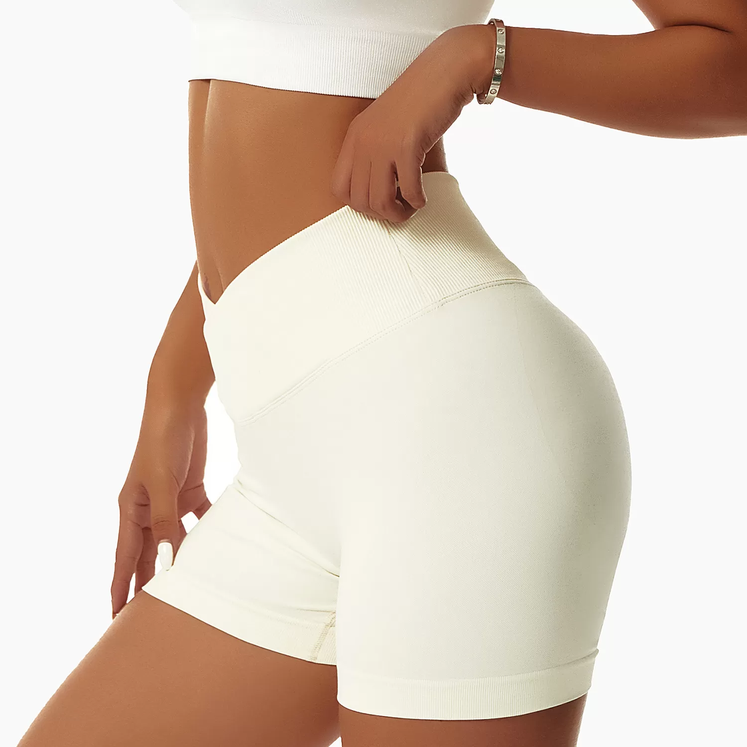Women Yoga Shorts Running Sports Elastic FGBBDK4596