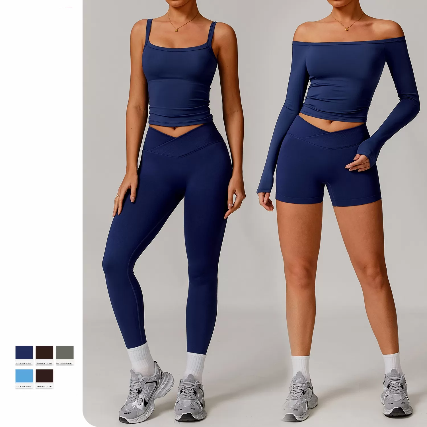 Women's Sportswear Workout Sports 4 Piece Yoga Sets FGBTZ5036
