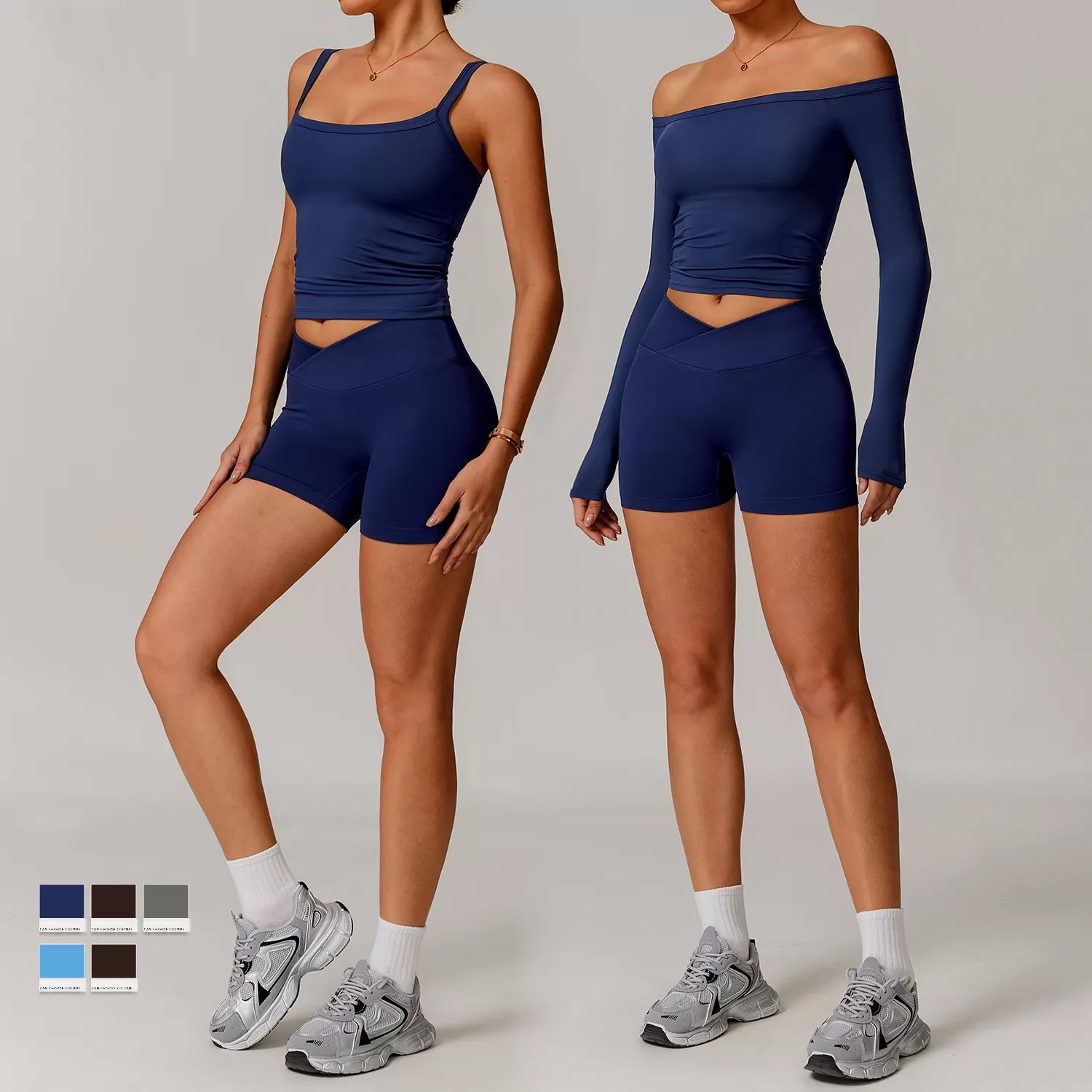 Women's Sportswear Workout Sports 4 Piece Yoga Sets FGBTZ5036